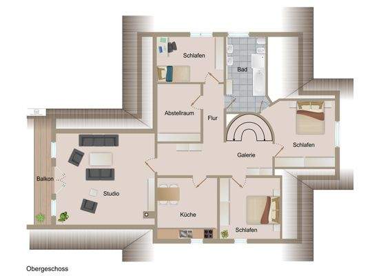 Grundriss Obergeschoss Wohnung