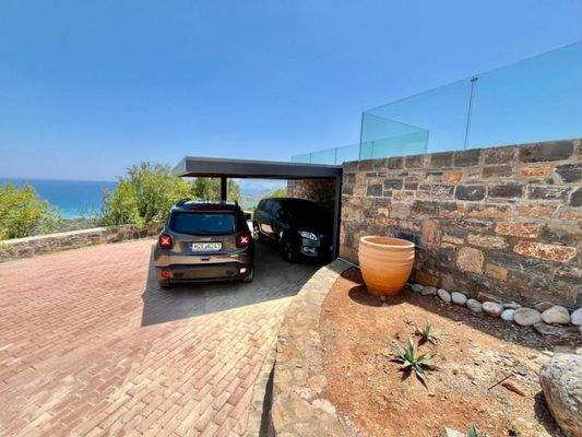 MIT VIDEO! Kreta, Kalo Chorio: Elegante freistehende Villa mit Meerblick zu verkaufen