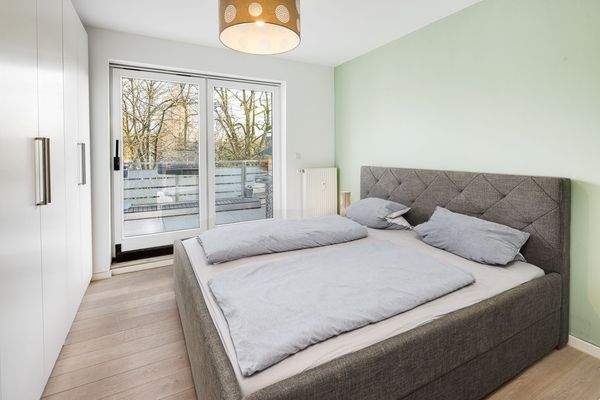 Schlafzimmer zur Dachterrasse