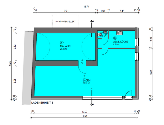 Grundriss Gewerbeeinheit