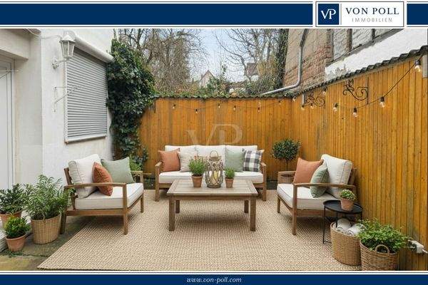 Wohnbeispiel Innenhof Gestaltung KI