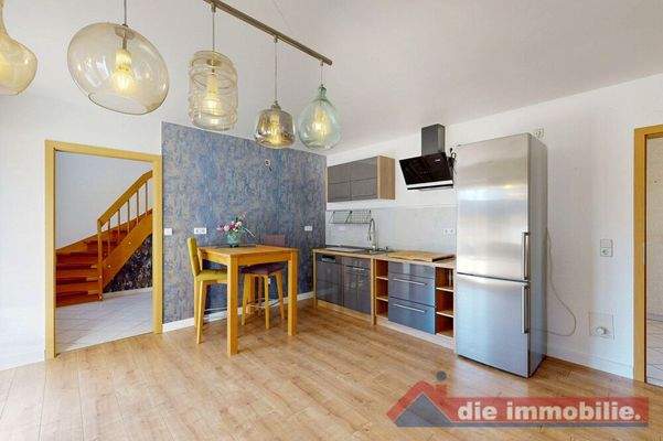 Küche mit Einbauküche