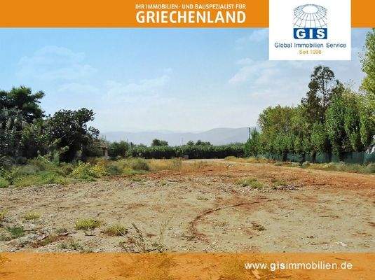 Blick vom Meer auf das Grundstück