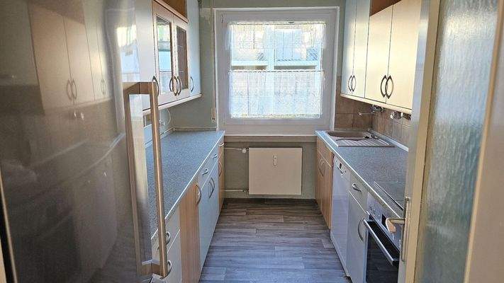 Küche mit EBK und Elektrogeräten