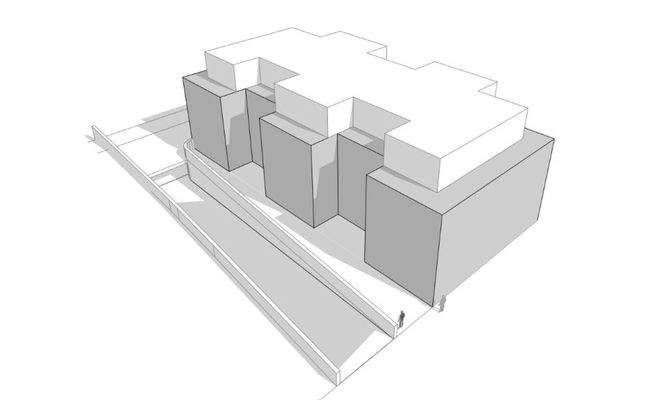 Plan Neubau dreieinhalbgeschossiges barrierefreies MFH mit Tiefgarage