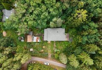 Vogelperspektive vom Haus
