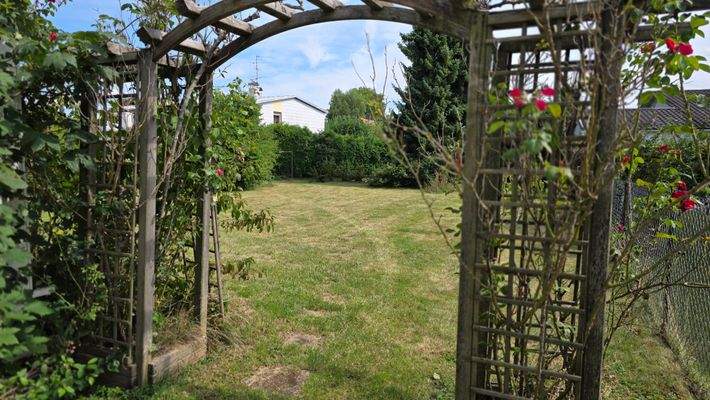 Rosenbogen Zugang Garten