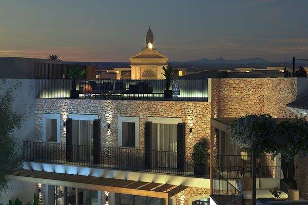 Natursteinfassade ganz nach mallorquinischer Tradition