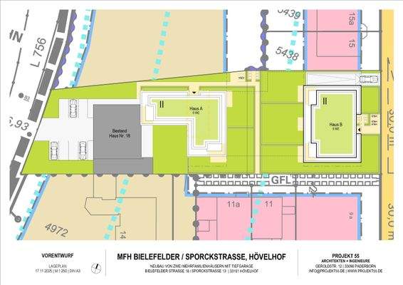 Lageplan - Vorentwurf