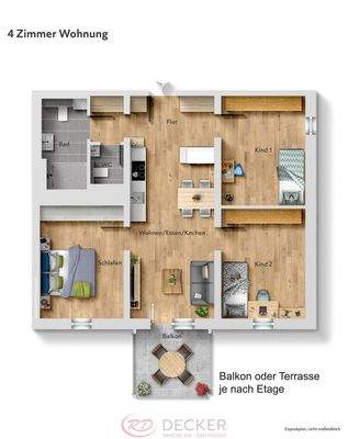 4 Zimmer_Grundrissbeispiel
