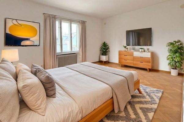 Staging/Einrichtungsbeispiel -  geräumiges Schlafzimmer