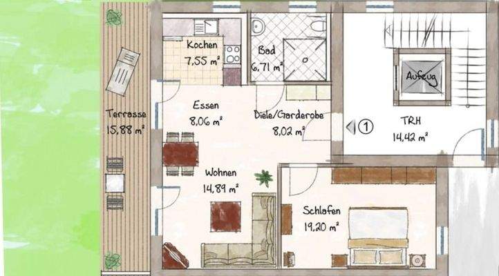 Grundriss Rollstuhlgerecht