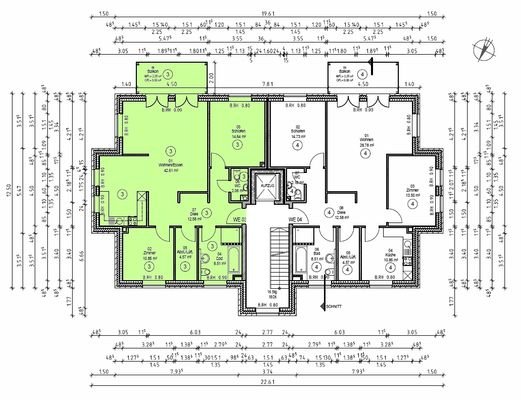 Grundriss Obergeschoss Wohnung 3