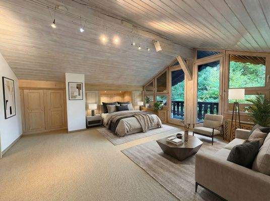 Schlafzimmer (Dachgeschoss, Visualisierung)