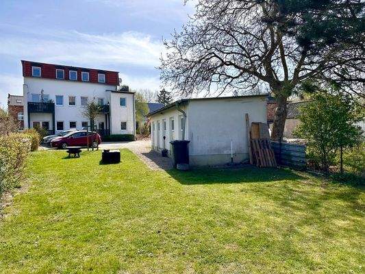 Blick auf das Wohnhaus 