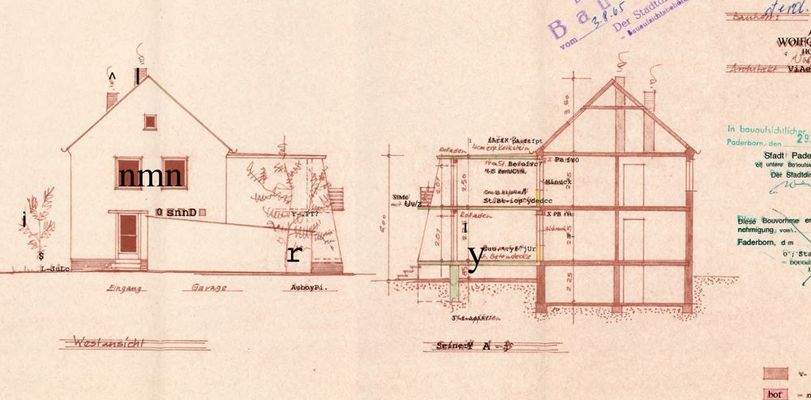 Ansicht west - Schnitt