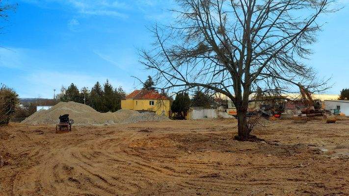 Blick auf das Baugebiet