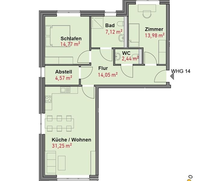 3 Zimmer Wohnung in Neumünster (Gartenstadt)