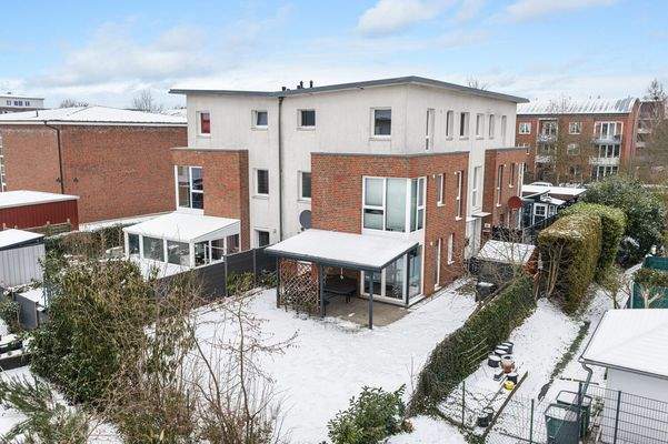 Ansicht Rückseite - re. "Eckreihenhaus"