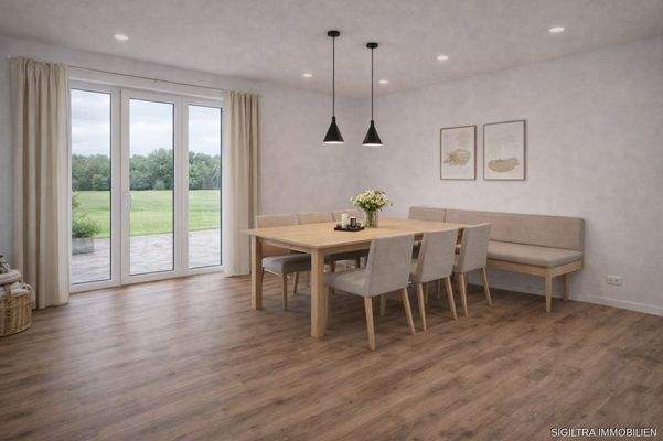 KI-Esszimmer im Wohnbereich