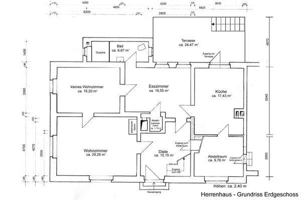 Grundriss Erdgeschoss (Herrenhaus)