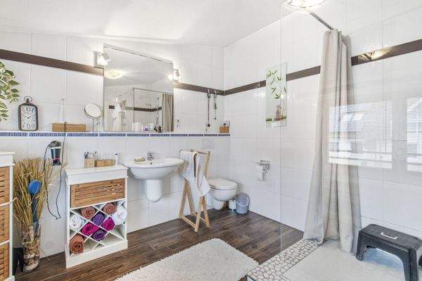 Badezimmer im Dachgeschoss