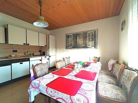 Die Küche im Erdgeschoss