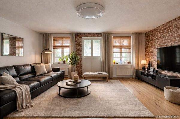 Wohnzimmer mit KI erstellt