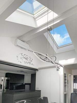 Ca. 3,5m Deckenhöhe im Essbereich