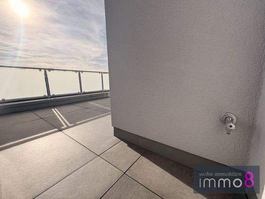 Dachterrasse mit Wasseranschluss