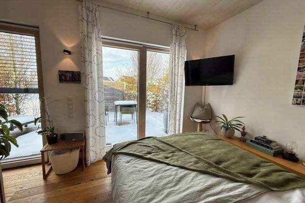 Ausblick vom Bett Einliegerwohnung