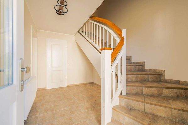 Eingangsbereich zur Musterwohnung im Obergeschoss