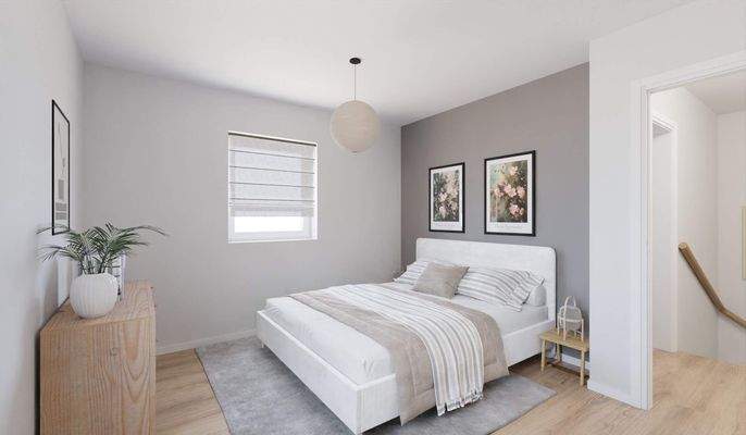 Helles und komfortables Schlafzimmer