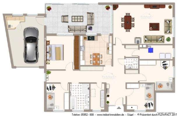 Erdgeschoss - Exposéplan - Skizze - Visualisierung