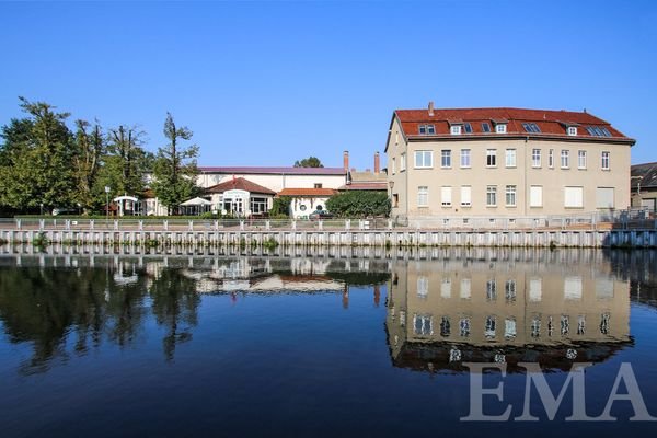 Blick vom Grundstück zur Havel
