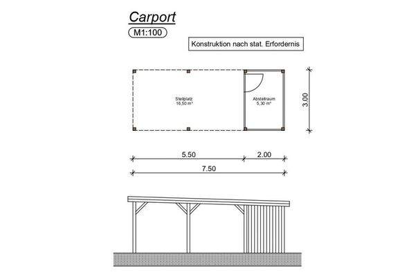 Grundriss Carport