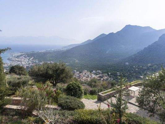 Kreta - Pano Elounda - luxuriöse Villa mit Pool und Panorama Meerblick auf die Mirabello Bucht