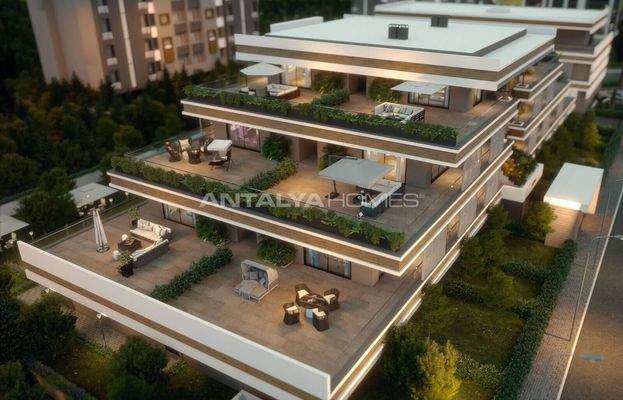 Flats with Private Gardens and Balconies in Aksu Antalya