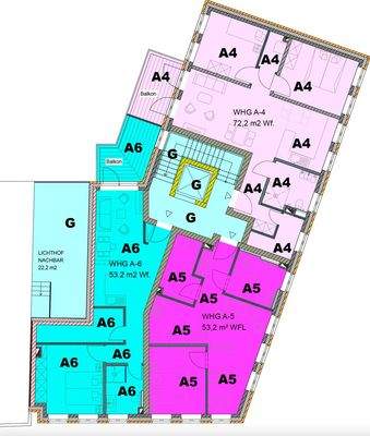 Grundriss 1. OG - Haus A