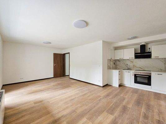 Küche mit Wohn-/Essbereich