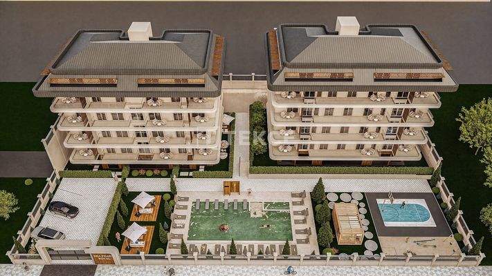 Apartments in a Complex Surrounded by Nature in Alanya Antalya