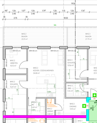 Grundriss 2. OG 91 qm