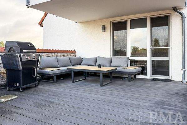 Blick auf die Dachterrasse