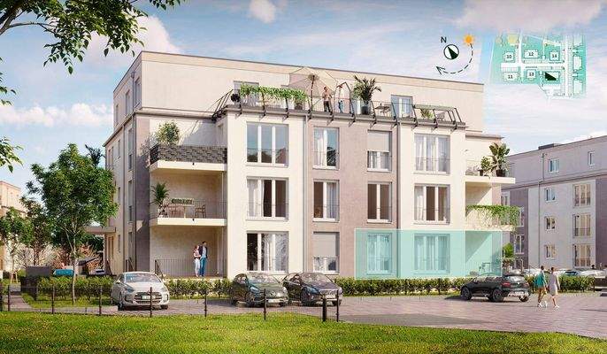 Ihre Wohnung markiert in der Außenansicht