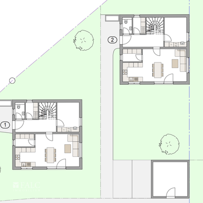 Freistehende Einfamilienhäuser