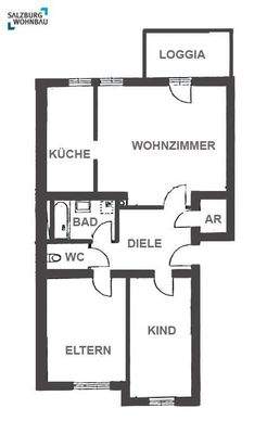 Wohnungsplan_Top 1_Hüttau 74
