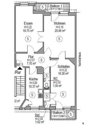 Grundriss - ETW 05 - 2.OG