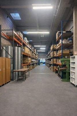 Hochregallager Volle Ansicht