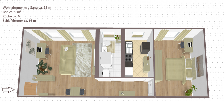 Grundrissskizze Körnerstraße 23 DG im Hinterhaus.p