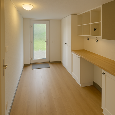 Durchgangszimmer Renovierungsbsp